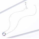 Wreath Necklace for Girl 925 Sterling Silver Jewelry Colorful AAA CZ Jewelry Original Design Gift for Women