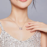 Wreath Necklace for Girl 925 Sterling Silver Jewelry Colorful AAA CZ Jewelry Original Design Gift for Women