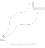 925 Sterling Silver Rainbow Color Infinite Love Short Chain Necklace for Women Girl Gift Collar