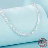 Pearl Necklace for Women Shell Pearl Beaded Necklace, 925 Sterling Silver Australian South Sea Pearl Necklace Jewelry