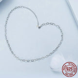 925 Sterling Silver Heart Chain Necklace for Women Men and Girls