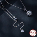 Moissanite Halo Necklace for Women, 1 Carat Lab Grown Diamond 925 Sterling Silver Chain Necklace
