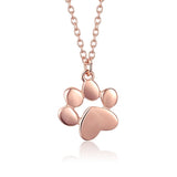 Gold Silver Cat Paw Necklace Dog Footprint Pendant Chain for Women Gift Cute Animal Jewelry
