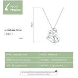 Sterling Silver 925 Heart Pendant Necklace for Women Fashion Design Deconstruction Party Jewelry Accessories