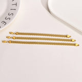 Stainless Steel Mesh Link Chain Bracelet for Men Women, 6mm Italian Gold Wristband, 17/19/21cm Gift Jewelry