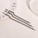 Stainless Steel Mesh Link Chain Bracelet for Men Women, 6mm Italian Gold Wristband, 17/19/21cm Gift Jewelry