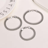 Stainless Steel Mesh Link Chain Bracelet for Men Women, 6mm Italian Gold Wristband, 17/19/21cm Gift Jewelry