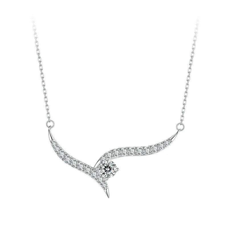 925 Sterling Silver Minimalist Line Necklace for Women, Gold Plated Dainty Pendant Jewelry Gifts for Birthday/Valentine