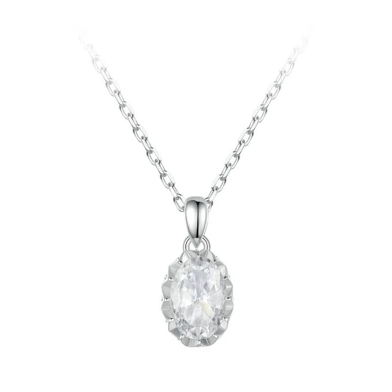 Carat Moissanite Pendant Necklace For Women High Quality 925 Sterling Silver Dazzling Wedding Party Bridal Jewelry