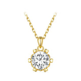 1 Carat Moissanite Pendant Necklace For Women High Quality 925 Sterling Silver Wedding Party Bridal Fine Jewelry 3 Colors