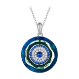 925 Sterling Silver Angel Ring Devil's Eye Pendant Necklace Tree of Life Neck Chain for Women Platinum Plated Jewelry