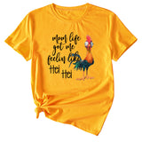 T-Shirt mit Aufschrift „Mom Life got Me“, lustiges Muster, kurzärmelig
