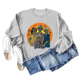 The Golden Ghouls Printed Round Neck Loose Bottoming Long Sleeve Sweater Girl