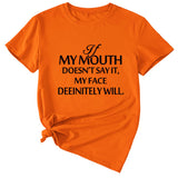 If my mouth can't say it, loose-fitting short-sleeved girl
