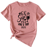 Women's Oh Sip It ist ein kurzärmliges T-Shirt für Mädchen