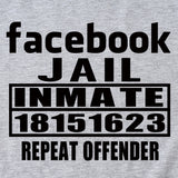 English Letters Facebook Jalt Immate Round Neck Short Sleeve