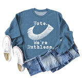 Wote We're Ruthless Damen-Langarmpullover mit Rundhalsausschnitt