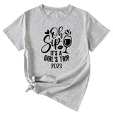 Women's Oh Sip It ist ein kurzärmliges T-Shirt für Mädchen