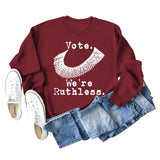 Wote We're Ruthless Damen-Langarmpullover mit Rundhalsausschnitt