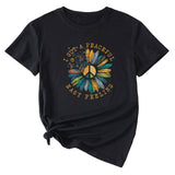 Fashion I GOT A PEACEFUL EASY Fun Pattern Short Sleeve T-shirt