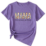 Letter Mama Kate Women's Casual Round Neck Short Sleeve T-shirt