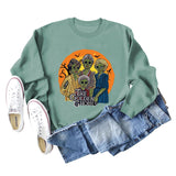 The Golden Ghouls Printed Round Neck Loose Bottoming Long Sleeve Sweater Girl