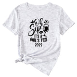 Women's Oh Sip It ist ein kurzärmliges T-Shirt für Mädchen