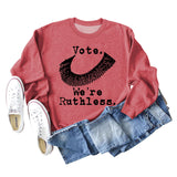 Wote We're Ruthless Damen-Langarmpullover mit Rundhalsausschnitt