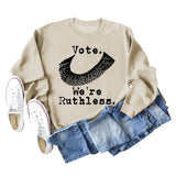 Wote We're Ruthless Damen-Langarmpullover mit Rundhalsausschnitt