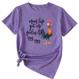 T-Shirt mit Aufschrift „Mom Life got Me“, lustiges Muster, kurzärmelig