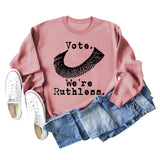 Wote We're Ruthless Damen-Langarmpullover mit Rundhalsausschnitt