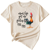 T-Shirt mit Aufschrift „Mom Life got Me“, lustiges Muster, kurzärmelig