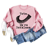 Wote We're Ruthless Damen-Langarmpullover mit Rundhalsausschnitt