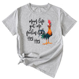 T-Shirt mit Aufschrift „Mom Life got Me“, lustiges Muster, kurzärmelig
