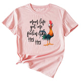 T-Shirt mit Aufschrift „Mom Life got Me“, lustiges Muster, kurzärmelig