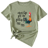 T-Shirt mit Aufschrift „Mom Life got Me“, lustiges Muster, kurzärmelig