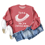 Wote We're Ruthless Damen-Langarmpullover mit Rundhalsausschnitt