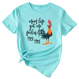 T-Shirt mit Aufschrift „Mom Life got Me“, lustiges Muster, kurzärmelig