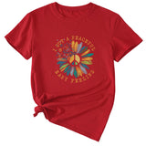 Fashion I GOT A PEACEFUL EASY Fun Pattern Short Sleeve T-shirt