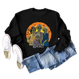 The Golden Ghouls Printed Round Neck Loose Bottoming Long Sleeve Sweater Girl