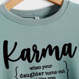 Karma When Your Lady Rundhals Langarmshirt Lockerer Pullover