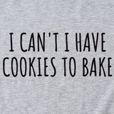 Letter I Can't I Have Cookies Casual Short Sleeved Womens T-shirt