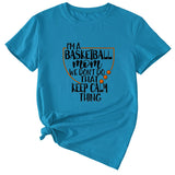 The Letters I'm A Basketball Mom Round Neck Short Sleeves