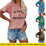 T-shirt à manches courtes graphique amusant MS RACHEL University