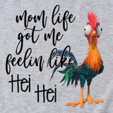 T-Shirt mit Aufschrift „Mom Life got Me“, lustiges Muster, kurzärmelig