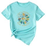 Fashion I GOT A PEACEFUL EASY Fun Pattern Short Sleeve T-shirt
