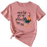T-Shirt mit Aufschrift „Mom Life got Me“, lustiges Muster, kurzärmelig