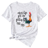T-Shirt mit Aufschrift „Mom Life got Me“, lustiges Muster, kurzärmelig