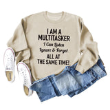 I AM A MULTITASKER RUNDHALS-LOOSE LS DAMENPULLOVER