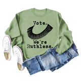 Wote We're Ruthless Damen-Langarmpullover mit Rundhalsausschnitt